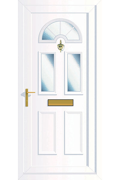 6 White uPVC Door in Simple Style Supplied by Paradise Windows