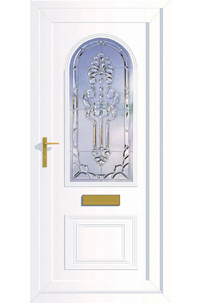 9 White uPVC Door supplied by Paradise Windows