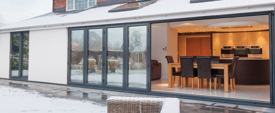 Large Bi-Folding Doors installed in house in Oxfordshire by Paradise Windows