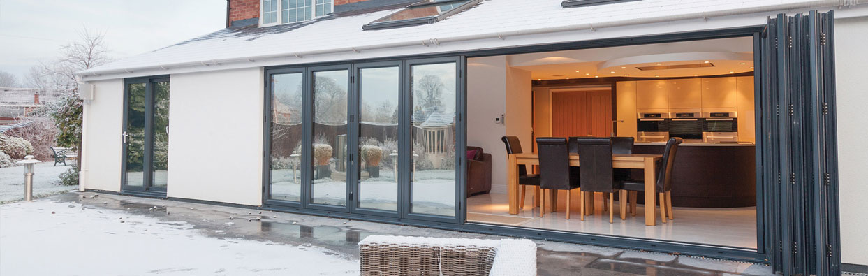 Large Bi-Folding Doors installed in house in Oxfordshire by Paradise Windows