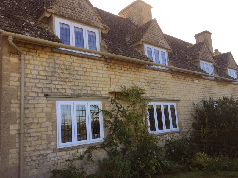 Stone house in Oxford countryside with double glazed uPVC windows